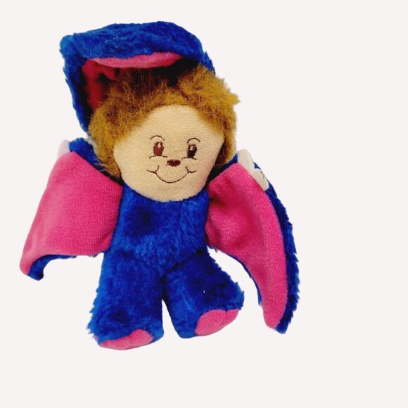 The Animal Fair Plush Bat Toy Blue & Pink - Picture 1 of 9